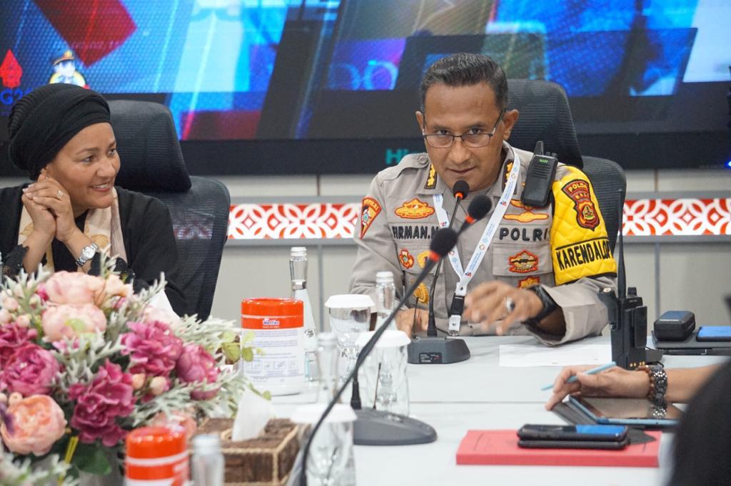 Polri Paparkan Pengamanan dan Penanganan Bencana 91 Command Center Bali ke Deputi Sekjen PBB