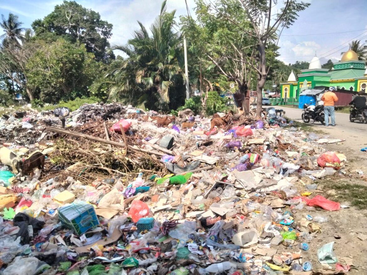 Sampah Berserangam Dikelurahan Baras Jalan Poros Trans Sulawesi