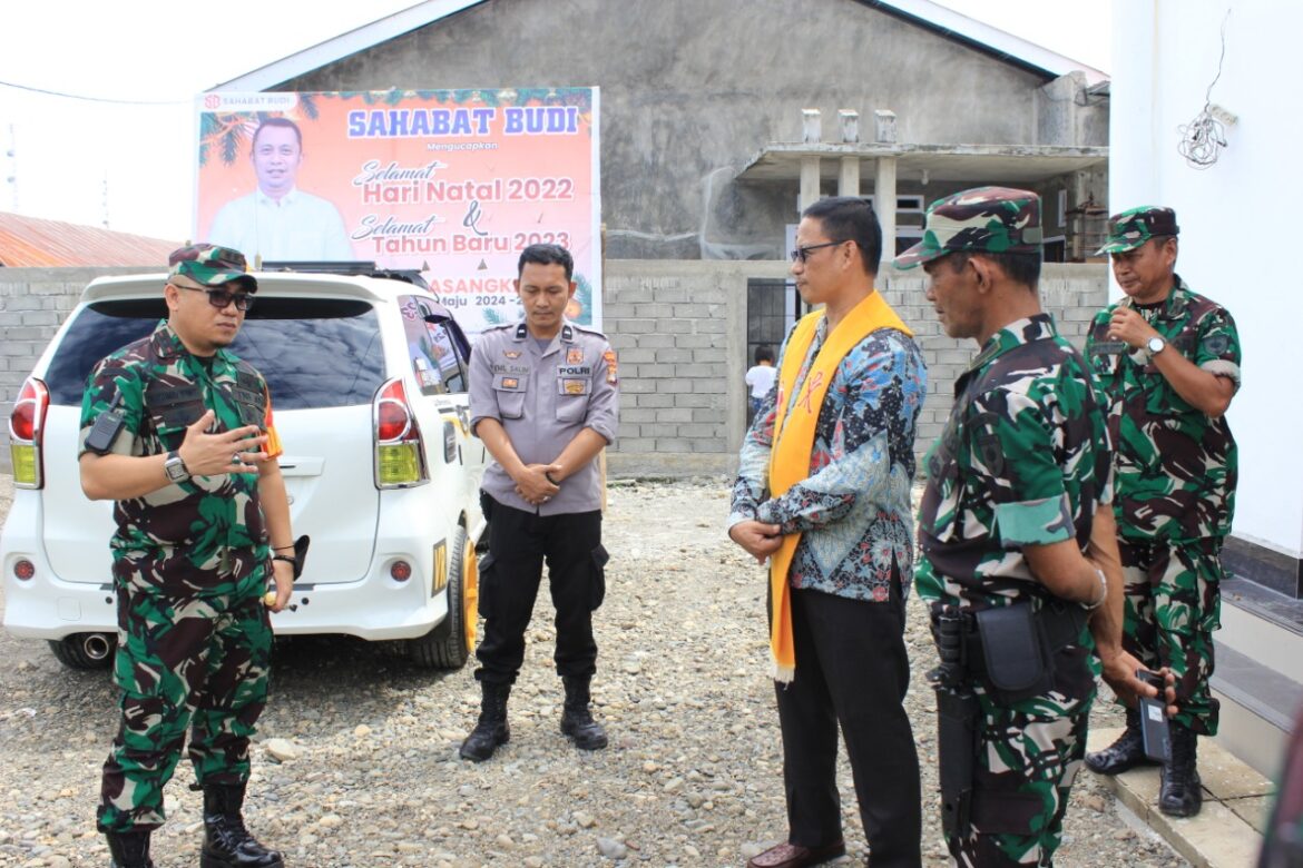 Dandim 1427-01/Pasangkayu Bersama Polres Lakukan Pengecekan Pos Jelang Perayaan  Natal dan Tahun Baru.