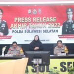 Polda Sulsel Gelar Press release Giat Akhir Tahun 2022 di Mapolrestabes Makassar