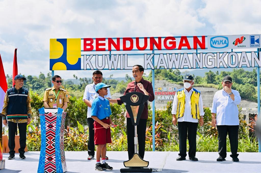 Presiden Jokowi Resmikan Bendungan Kuwil Kawangkoan di Kabupaten Minahasa Utara