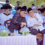 Bupati Barru Melakukan Peletakan Batu Pertama Pembangunan Masjid Baiturrahman