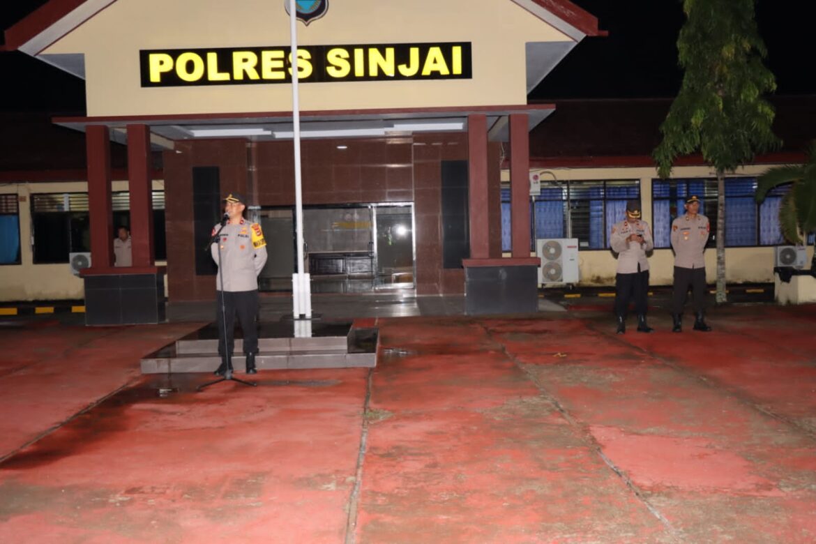 Polres Sinjai Gelar Apel Kesiapan Pam Malam Takbiran Hari Raya Idul Fitri 1444 H.