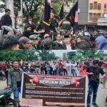 Ratusan Masa Aksi Meminta Danrem dan Dandim Dicopot, Akibat Penutupan Aktivitas 9 Jety di Konut