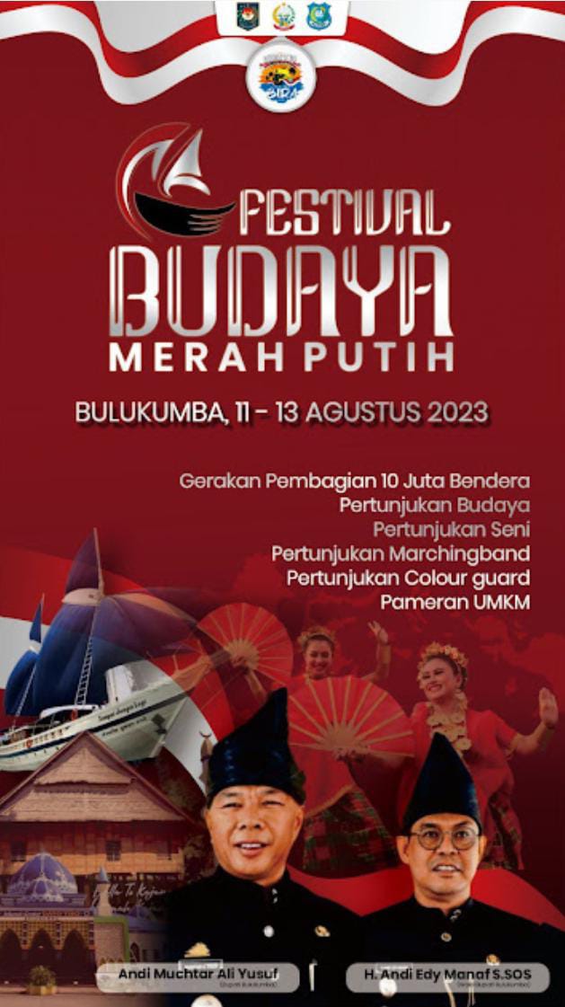 Festival Budaya Merah Putih Iringi Puncak Gerakan Pembagian 10 Juta Bendera di Bulukumba