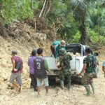 Sasaran Pendropan Batu Gunung Tim Satgas TMMD ke 118 Kadim 1427 Pasangkayu Pendropan Batu Gunung