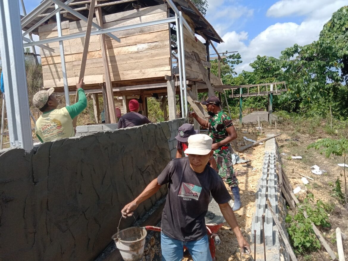 Satgas TMMD ke 118 Kodim 1427 Pasangkayu Sasaran RTLH Memasuki 20 Persen