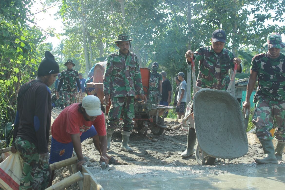 TMMD ke 118 Kodim 1427 Pasangkayu Sasaran Tahap Pengecoran Rabat Beton Sudah Masuk 10 Persen