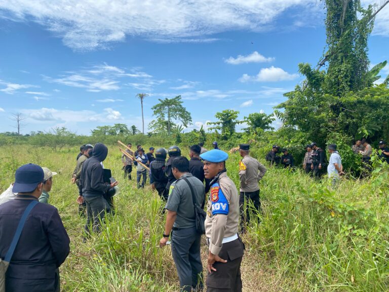 Polres Luwu Utara Melaksanakan Pengamanan Eksekusi Lahan Irigasi