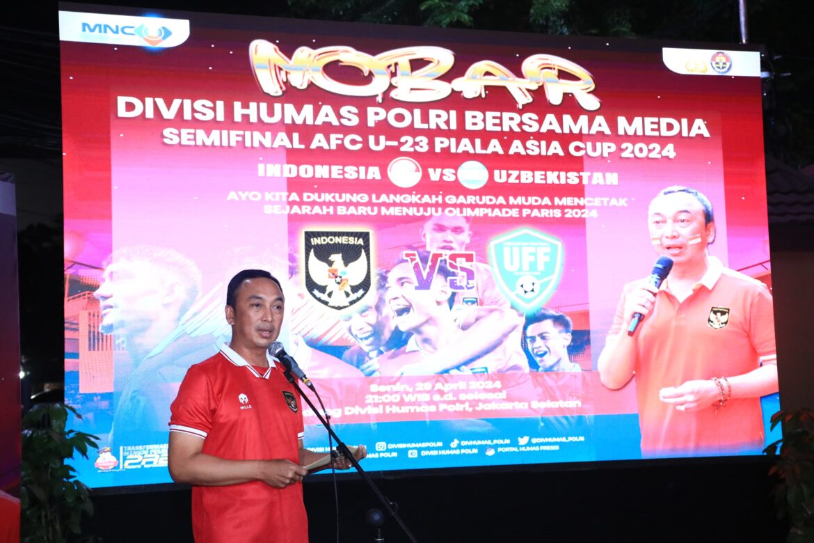 Nobar Timnas Indonesia U-23 Vs Uzbekistan U-23 Bareng Wartawan, Kadiv Humas Bicara Persatuan Bangsa