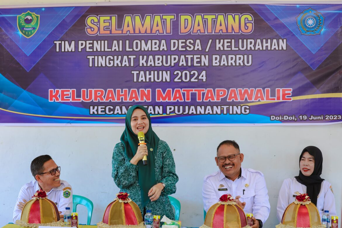 Plt Ketua TP PKK drg. Hj. Ulfa Nurul Huda Beserta Pemerintah Menggelar Penilaian Lomba Desa/Kelurahan Tingkat Kabupaten Barru