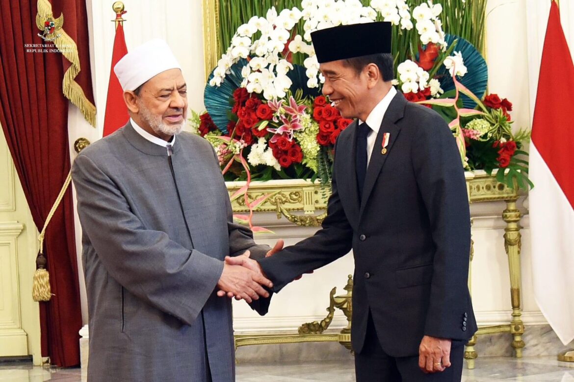 Presiden RI Menyambut Kunjungan Grand Syekh Al Azhar Mesir di Istana Merdeka