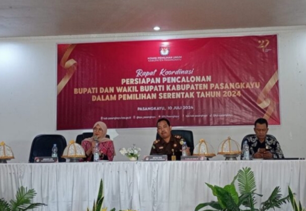 KPU Pasangkayu Menggelar Rapat Koordinasi Persiapan Pencalonan Bupati dan Wakil Bupati