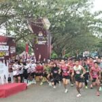 KPU Lutra Menyelenggarakan Event Pilkada Run 2024 Di Taman Siswa Masamba.