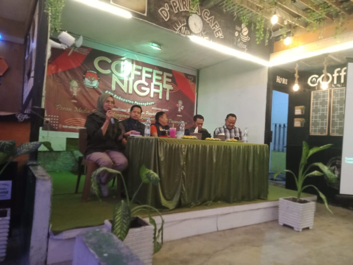 KPU Pasangkayu Gelar Coffee Night Bersama Media untuk Sosialisasi Pilkada 2024