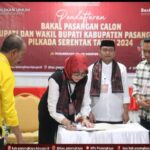 10 Parpol Mengantar, Yaumil-Herny Mendaftar Ke KPU Pasangkayu di Hari Kedua