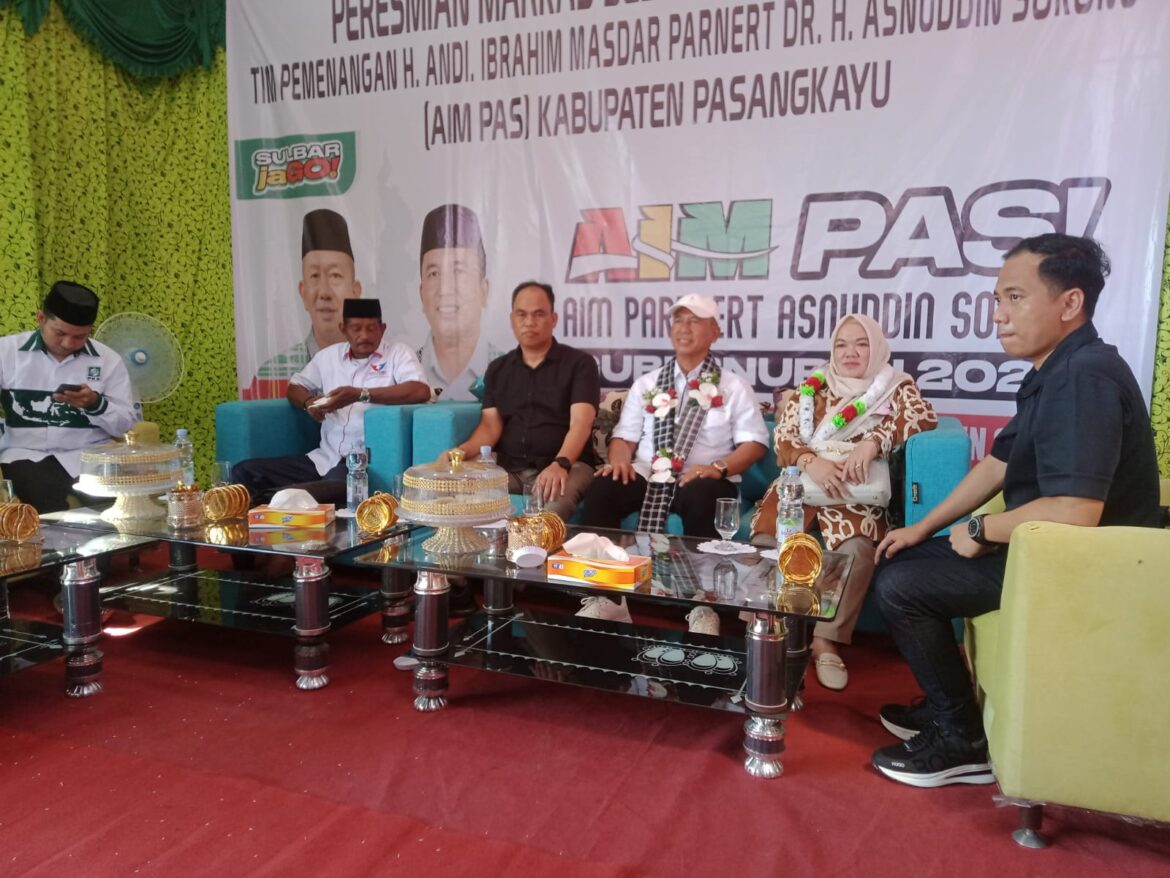 Ribuan Pendukung Emak- emak Sambut Hangat Cagub Dr Asnuddin Sokong di Markas Besar AIM-PAS