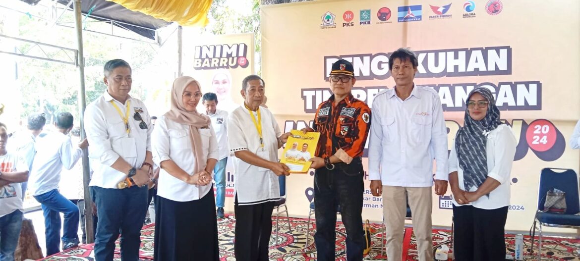 Dihadiri Calon Bupati dan Wakil Bupati Barru, Tim Pemenangan INIMI di Lantik