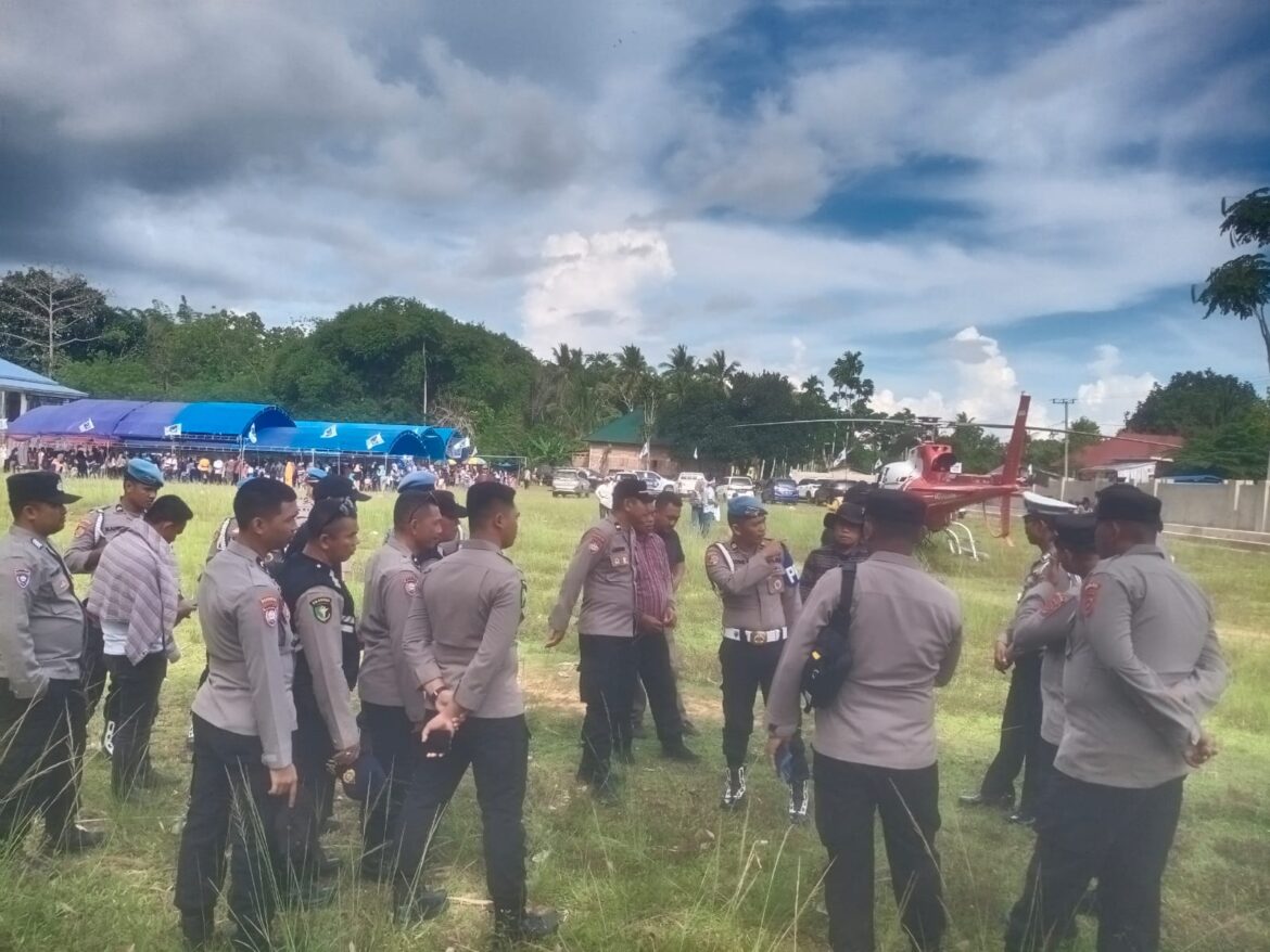 *Pengamanan Kampanye Paslon Gubernur Sultra di Zona C Muna Barat Berjalan Kondusif*