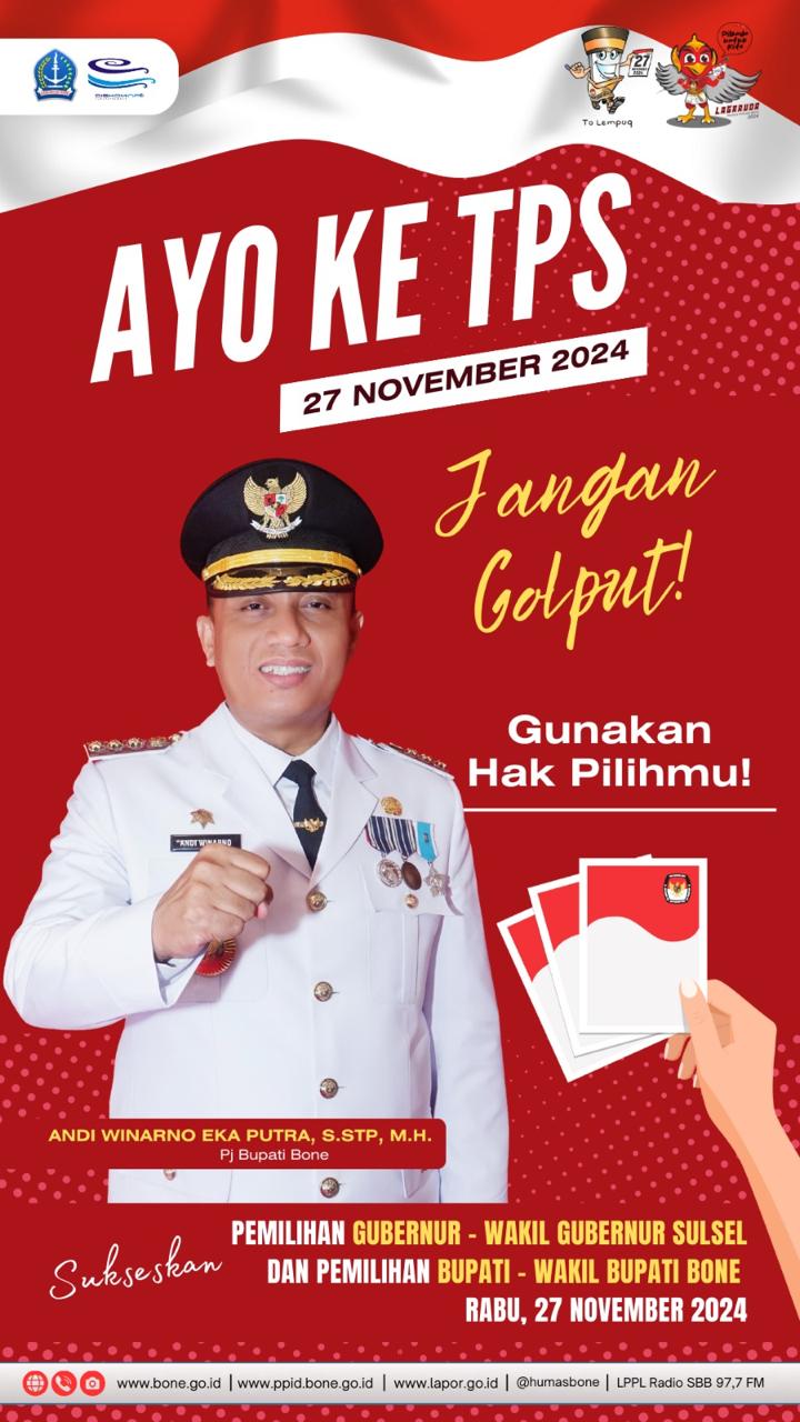 AYO Ke TPS, Jangan Golput Gunakan Hak Pilihmu